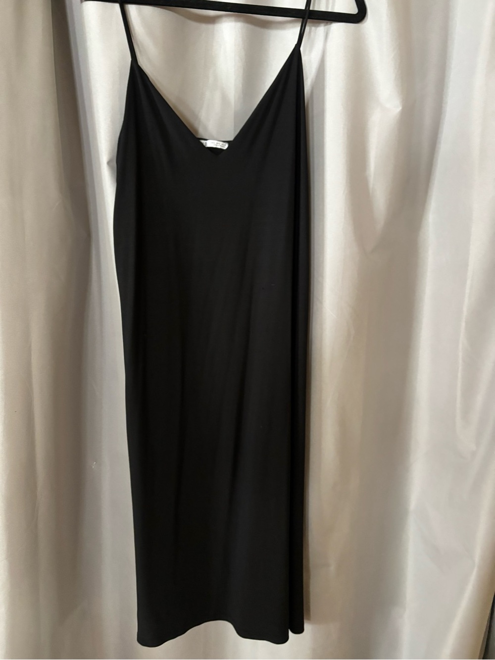 Zara L midi Slip Dress with Spaghetti Straps